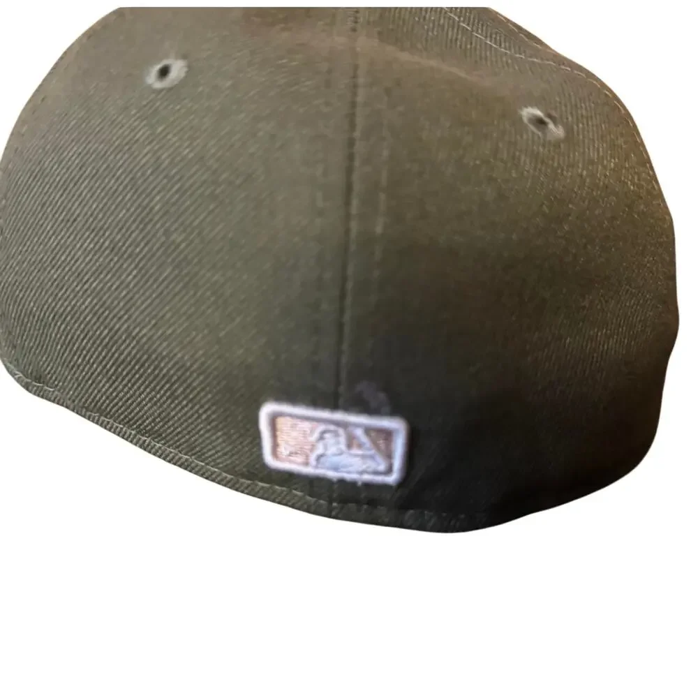 Cincinnati Reds New Era 59FIFTY Fitted Hat 6 3/8 Green Khaki